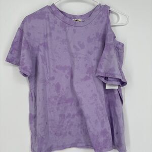 Somewhere West Adult Shirt M  Purple Distressed Crew Neck Short Sleeve Womens